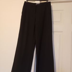 Women black straight wide legs dressy pants